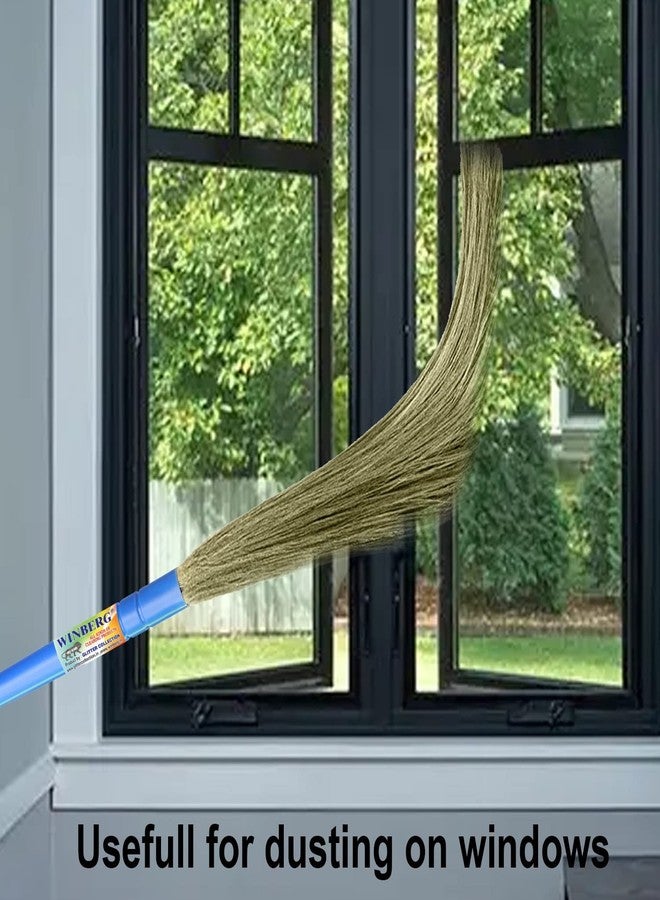 Winberg Plastic No Dust Broom Easy To Use And Cleaning Long Handle Hard Floor Jhadu Brm001, Blue - Image 4